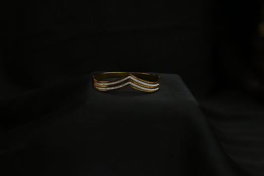 V-Shape Rhinestone Detail Bangle