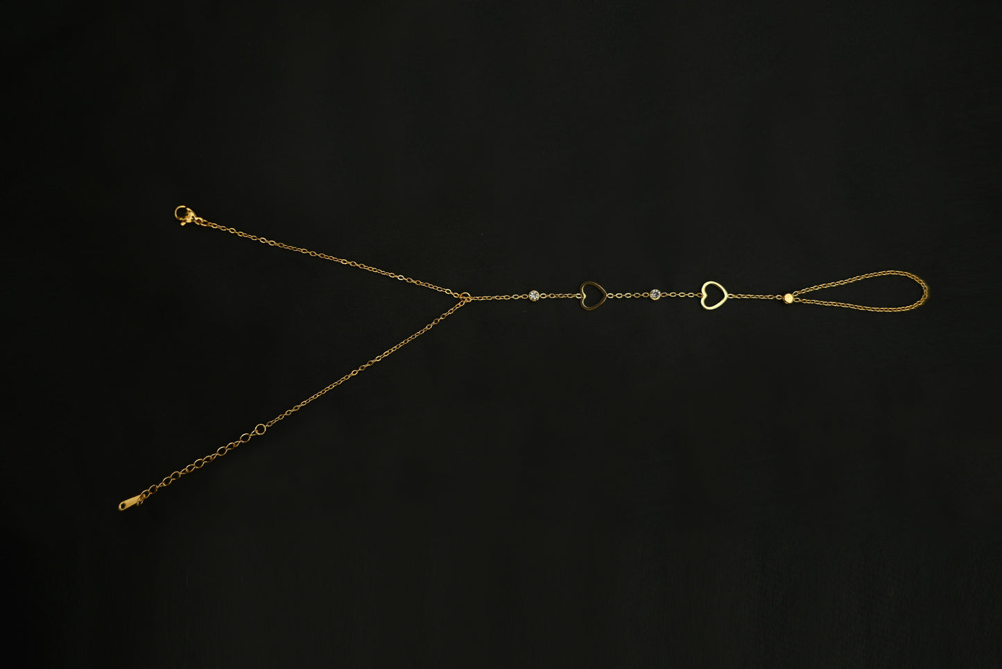 Twin Hearts Hand Chain