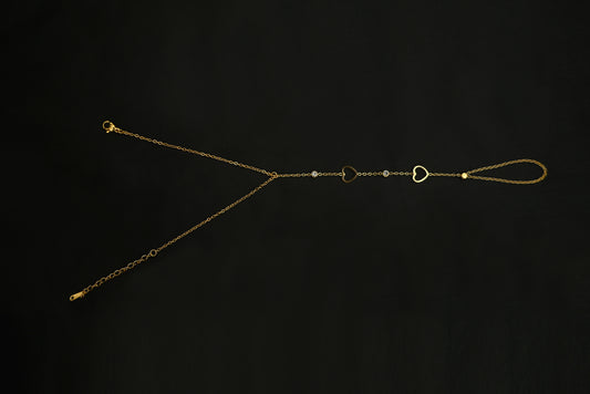 Twin Hearts Hand Chain
